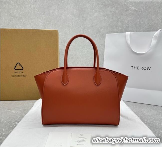 Luxury Discount The Row Marlo 12 Bag in Calfskin Leather 1895 Red Brown 2025