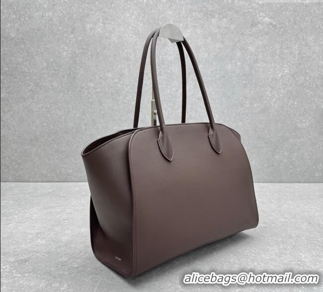 Top Grade The Row Marlo 14 Bag in Calfskin Leather 1895 Coffee Brown 2025