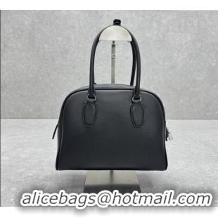 Famous Brand The Row India 10.00 Top Handle Bag in Smooth Leather 1740 Black 2025