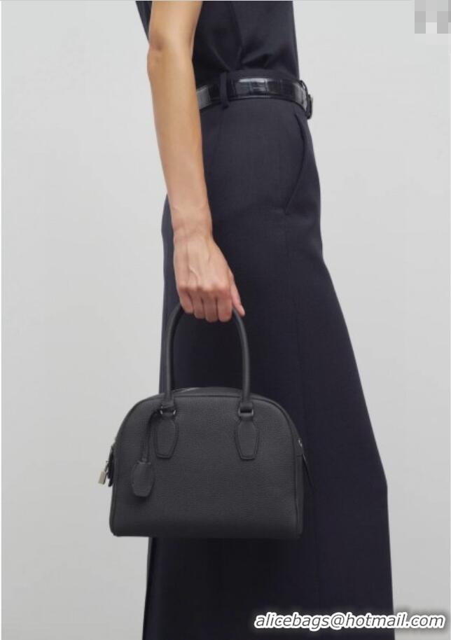 Famous Brand The Row India 10.00 Top Handle Bag in Smooth Leather 1740 Black 2025