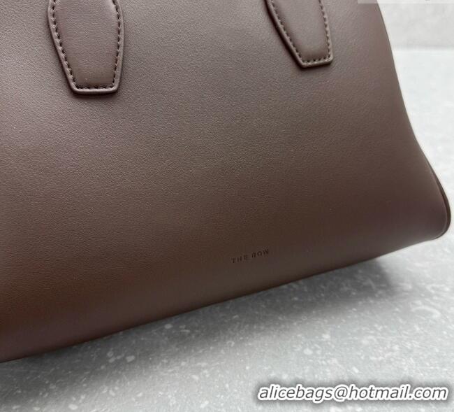 Well Crafted The Row India 10.00 Top Handle Bag in Smooth Leather 1740 Coffee Brown 2025