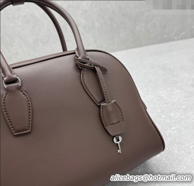 Well Crafted The Row India 10.00 Top Handle Bag in Smooth Leather 1740 Coffee Brown 2025