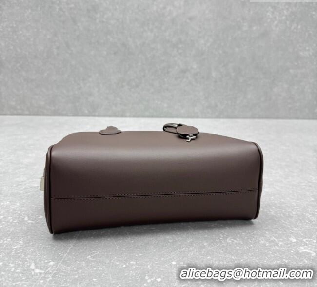 Well Crafted The Row India 10.00 Top Handle Bag in Smooth Leather 1740 Coffee Brown 2025