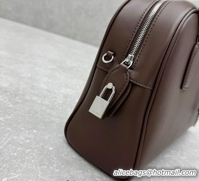 Well Crafted The Row India 10.00 Top Handle Bag in Smooth Leather 1740 Coffee Brown 2025
