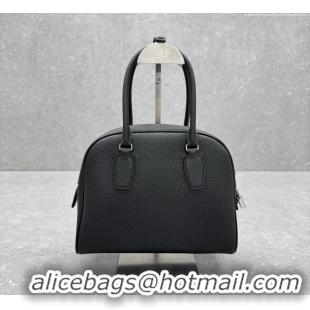 Luxury Cheap The Row India 10.00 Top Handle Bag in Grained Leather 1740 Black 2025