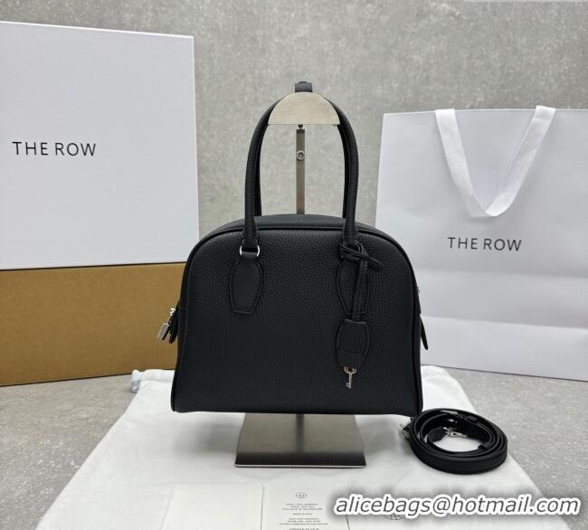 Luxury Cheap The Row India 10.00 Top Handle Bag in Grained Leather 1740 Black 2025