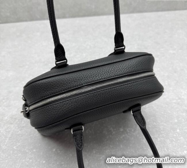 Luxury Cheap The Row India 10.00 Top Handle Bag in Grained Leather 1740 Black 2025