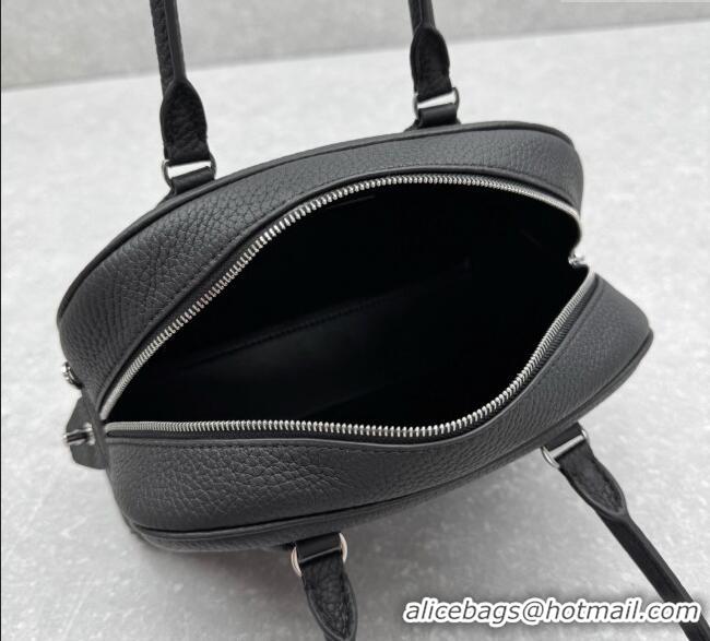 Luxury Cheap The Row India 10.00 Top Handle Bag in Grained Leather 1740 Black 2025