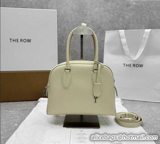 Top Quality The Row India 10.00 Top Handle Bag in Grained Leather 1740 White 2025