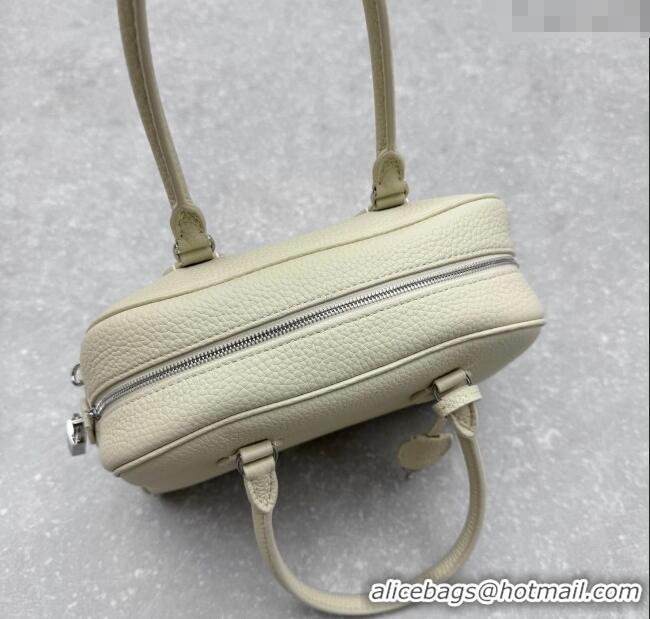 Top Quality The Row India 10.00 Top Handle Bag in Grained Leather 1740 White 2025