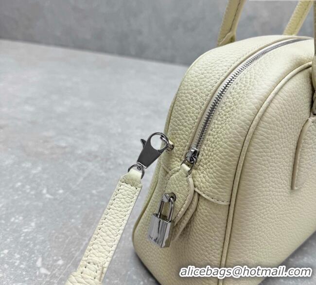 Top Quality The Row India 10.00 Top Handle Bag in Grained Leather 1740 White 2025