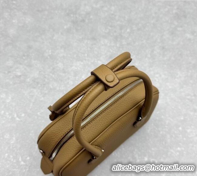 Luxury Cheap The Row India 10.00 Top Handle Bag in Grained Leather 1740 Apricot 2025