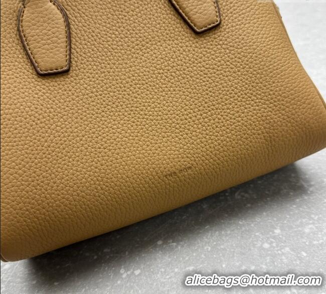 Luxury Cheap The Row India 10.00 Top Handle Bag in Grained Leather 1740 Apricot 2025