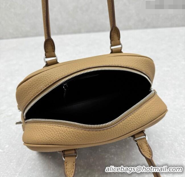 Luxury Cheap The Row India 10.00 Top Handle Bag in Grained Leather 1740 Apricot 2025