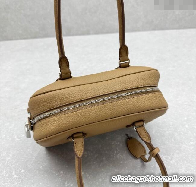 Luxury Cheap The Row India 10.00 Top Handle Bag in Grained Leather 1740 Apricot 2025