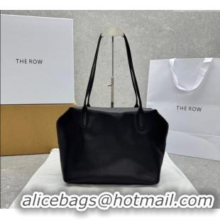 Best Quality The Row Henri Shoulder Bag in Grained Leather 1884 Black 2025