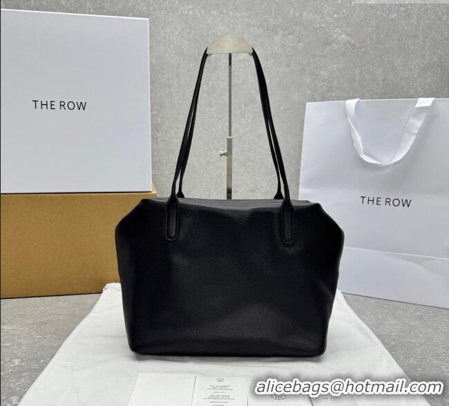 Best Quality The Row Henri Shoulder Bag in Grained Leather 1884 Black 2025