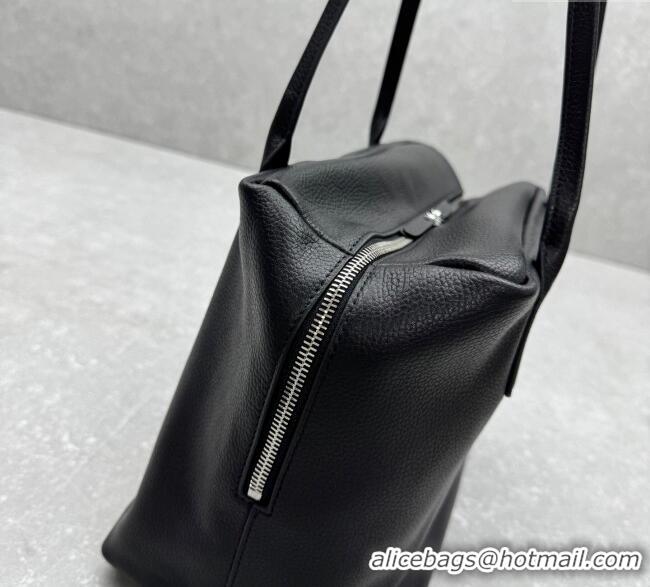 Best Quality The Row Henri Shoulder Bag in Grained Leather 1884 Black 2025