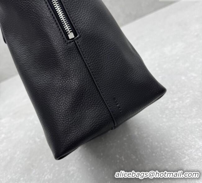 Best Quality The Row Henri Shoulder Bag in Grained Leather 1884 Black 2025
