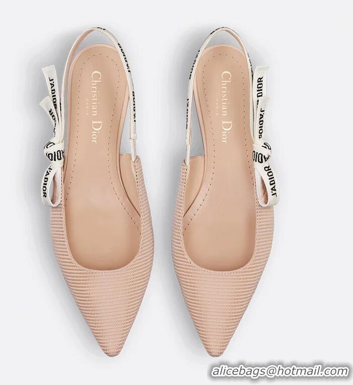 Best Product Dior J'Adior Slingback Flat CD3840 Nude Technical Fabric