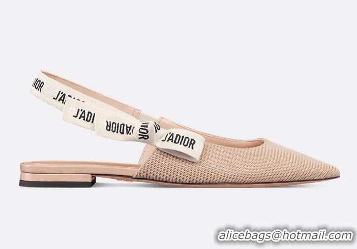 Best Product Dior J'Adior Slingback Flat CD3840 Nude Technical Fabric