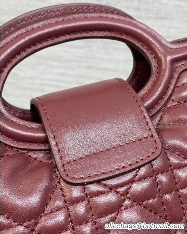 Famous Brand Dior Jolie Top Handle Mini Bag S3123 Burgundy 2025