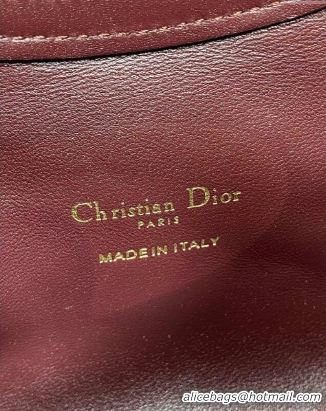 Famous Brand Dior Jolie Top Handle Mini Bag S3123 Burgundy 2025