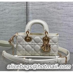 Good Taste Dior Mini Lady D-Joy Bag in Cannage Lambskin M0636 White 2025