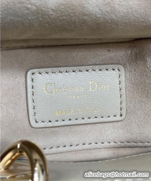 Luxury Cheap Dior Mini Lady D-Joy Bag in Cannage Lambskin M0636 Light Beige 2025