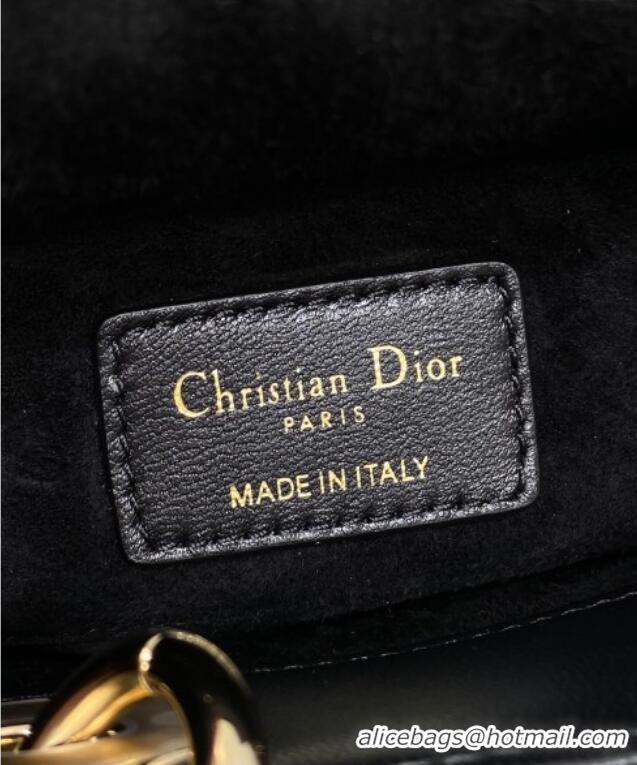 Luxurious Dior Mini Lady D-Joy Bag in Cannage Lambskin M0636 Black 2025