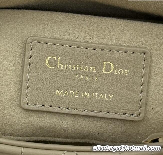 Best Quality Dior Mini Lady D-Joy Bag in Cannage Lambskin M0636 Milk Tea 2025