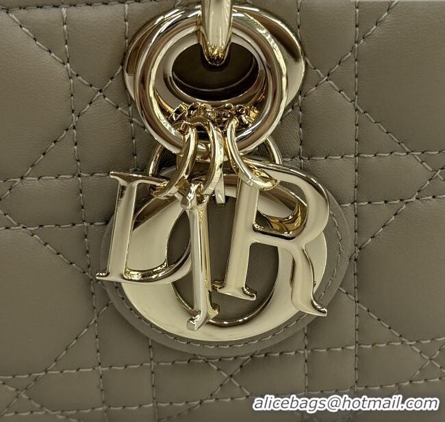 Best Quality Dior Mini Lady D-Joy Bag in Cannage Lambskin M0636 Milk Tea 2025