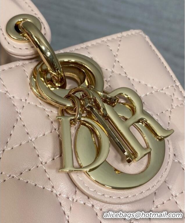 Buy Fashionable Dior Mini Lady D-Joy Bag in Cannage Lambskin M0636 Powder Pink 2025