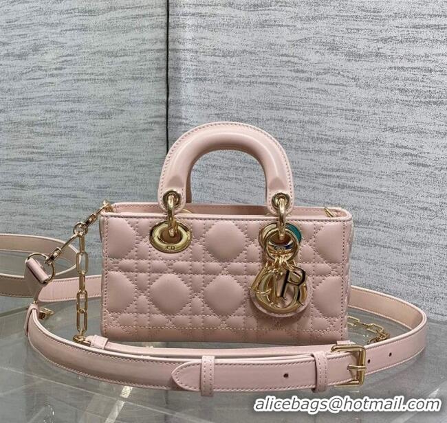 Buy Fashionable Dior Mini Lady D-Joy Bag in Cannage Lambskin M0636 Powder Pink 2025