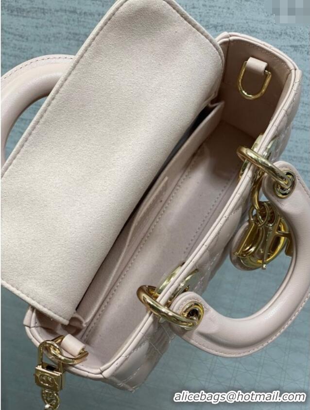 Buy Fashionable Dior Mini Lady D-Joy Bag in Cannage Lambskin M0636 Powder Pink 2025