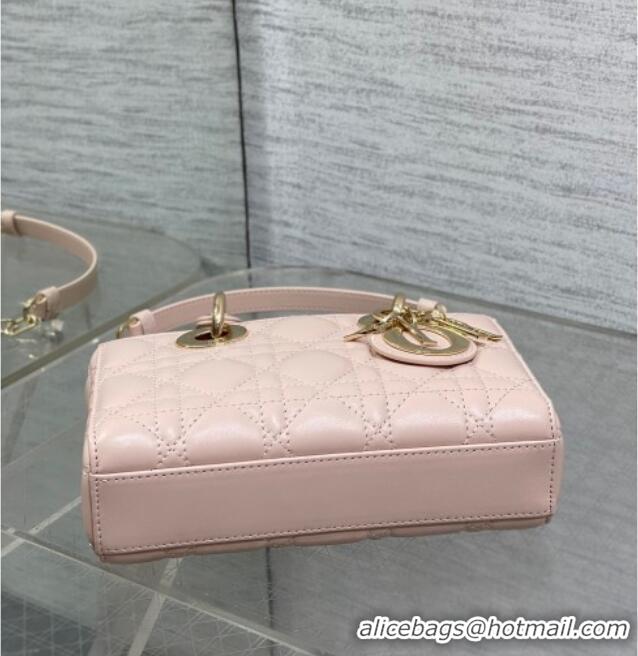 Buy Fashionable Dior Mini Lady D-Joy Bag in Cannage Lambskin M0636 Powder Pink 2025