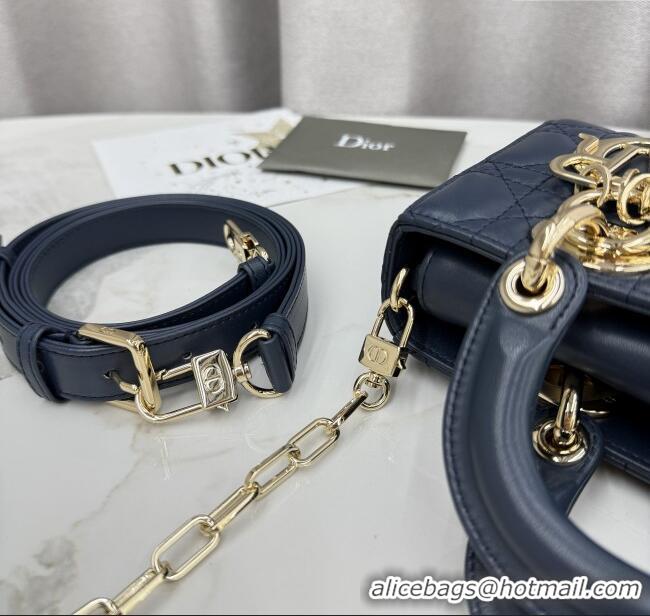 Trendy Design Dior Mini Lady D-Joy Bag in Cannage Lambskin M0636 Midnight Blue 2025
