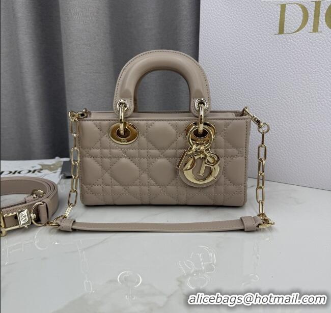Well Crafted Dior Mini Lady D-Joy Bag in Cannage Lambskin M0636 Powder Beige 2025