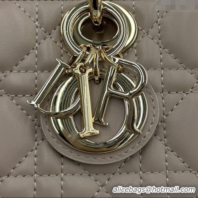 Well Crafted Dior Mini Lady D-Joy Bag in Cannage Lambskin M0636 Powder Beige 2025