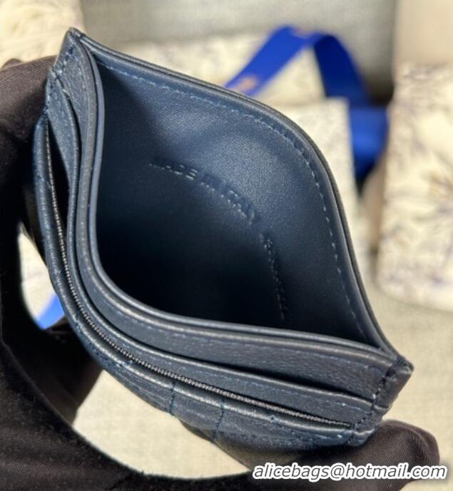 New Style Dior Caro Freesia Card Holder in Supple Cannage Calfskin S5130 Midnight Blue 2025
