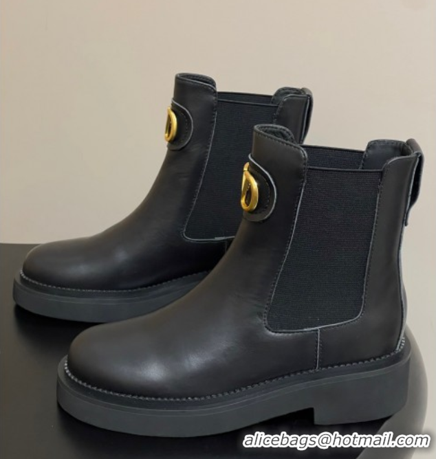 Good Quality Valentino VLogo Signature Ankle Boots in Calfskin Black 2025 VA082103