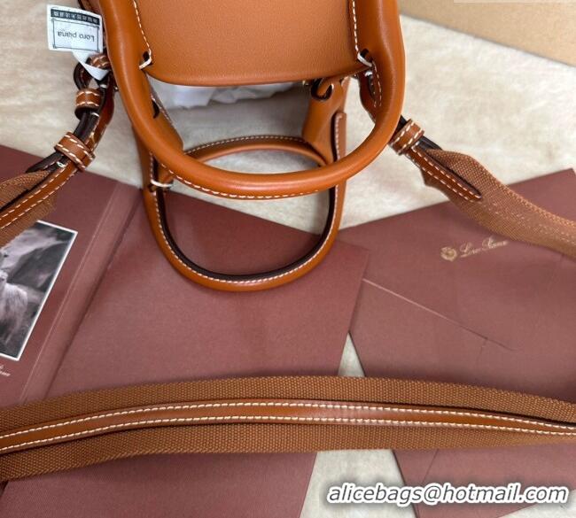 Reasonable Price Loro Piana Small Bale Bucket Bag in Smooth Calfskin Leather 0925 Brown 2025
