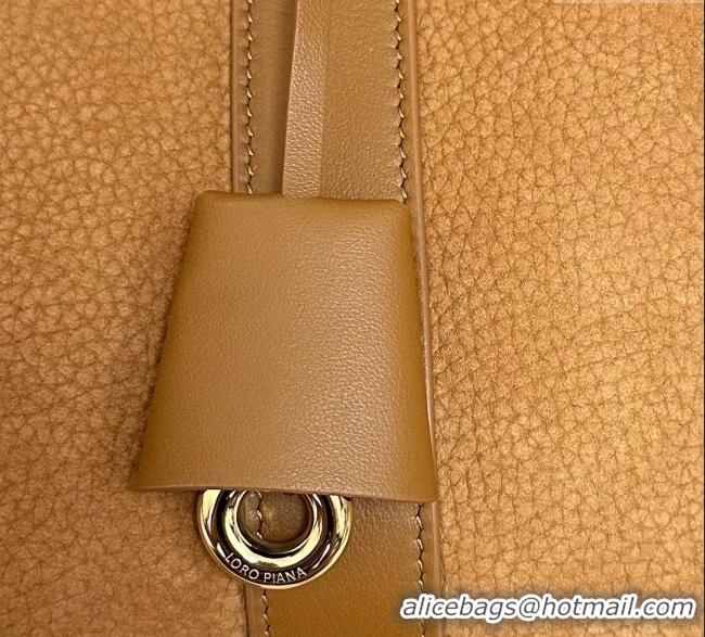 Top Grade Loro Piana Loom Top Handle bag L25 in Nubuck and Calfskin Leather 0925 Brown 2025