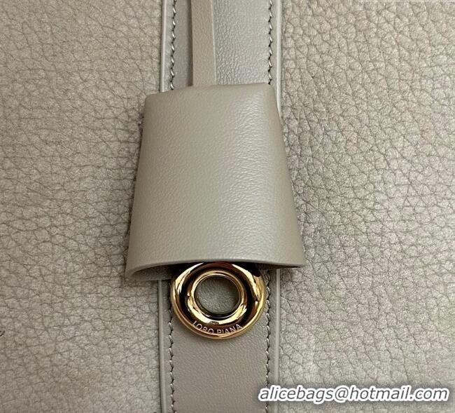 Top Design Loro Piana Loom Top Handle bag L25 in Nubuck and Calfskin Leather 0925 Grey 2025