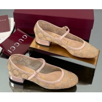 Shop Cheap Gucci Allover GG Strass Mesh Mary Janes Pumps 2.5cm Nude/Pink 2025 836809