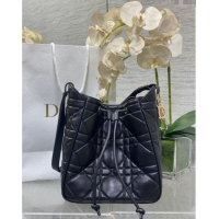 Buy Fashionable Dior Medium D-Motion Bag in Macrocannage Lambskin 0806 Black 2025