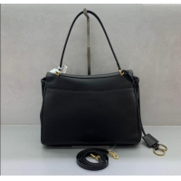 Promotional Balenciaga Rodeo Medium Handbag In Smooth Calfskin With Aged-gold Hardware 78972 Black 2024