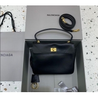 Super Quality Balenciaga Rodeo Mini Handbag In Smooth Calfskin With Aged-gold Hardware 78972 Black 2024