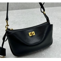 Shop Discount Balenciaga Rodeo Smooth Leather Shoulder bag 92874 Black 2024