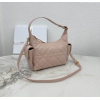 Shop Fashion Dior Medium D-Dream Bag in Macrocannage Lambskin M6323 Powder Pink 2025